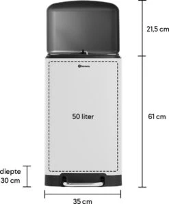 Homra FEXBY Pedaalemmer Prullenbak - 30L - Hoogwaardig RVS - Wit - Met Luxe Soft Close Deksel - 30 Liter Afvalbak - Keuken Vuilbak - Kantoor Vuilnisbak - Vuilnisemmer - Pedaal Prullenbak – Hygiënisch 18 Homra FEXBY Pedaalemmer Prullenbak - 30L - Hoogwaardig RVS - Wit - Met Luxe Soft Close Deksel - 30 Liter Afvalbak - Keuken Vuilbak - Kantoor Vuilnisbak - Vuilnisemmer - Pedaal Prullenbak – Hygiënisch -Thuis Opslag Winkel 996x1200 2