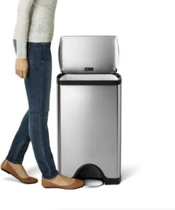 Simplehuman Rectangular Pedaalemmer Prullenbak - 38 L - Mat RVS -Thuis Opslag Winkel 999x1200 1